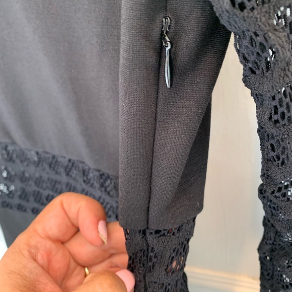 Sandro black lace insert dress. Size 1 (XS) - Picture 6 of 6